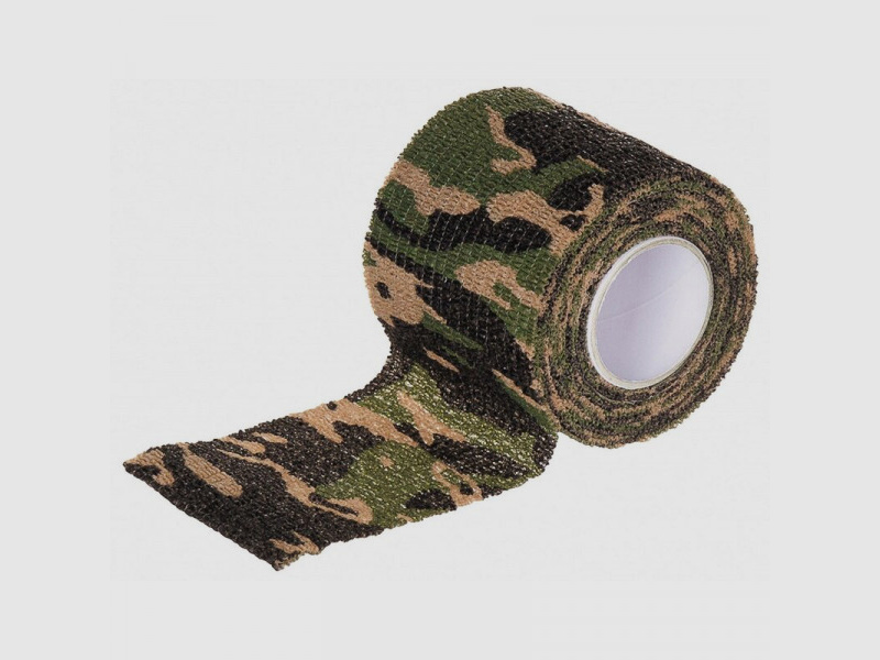 CINTA CAMUFLAJE AUTOCOLANTE - 5 CM x 4,5 M - WOODLAND