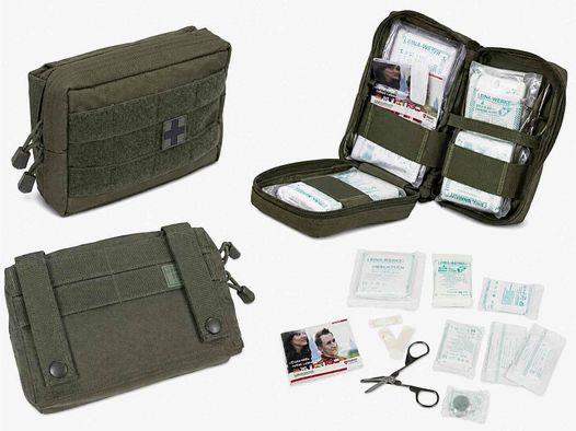 Mil-Tec First Aid Set Leina Pro 25-tlg. Small Oliv #16025301 | Taktisches Erste-Hilfe-Set