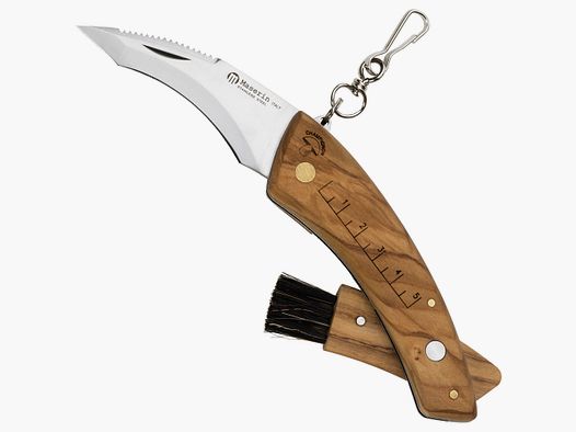 Couteau à champignons Maserin avec manche en bois d'olivier