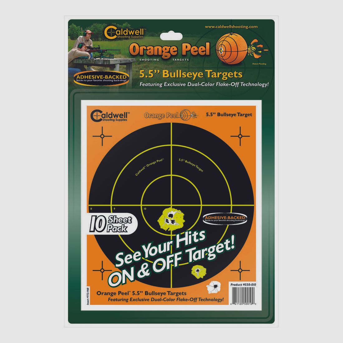 Orange Peel 5.5″ Bullseye: 10 sheets, image 1 of 2