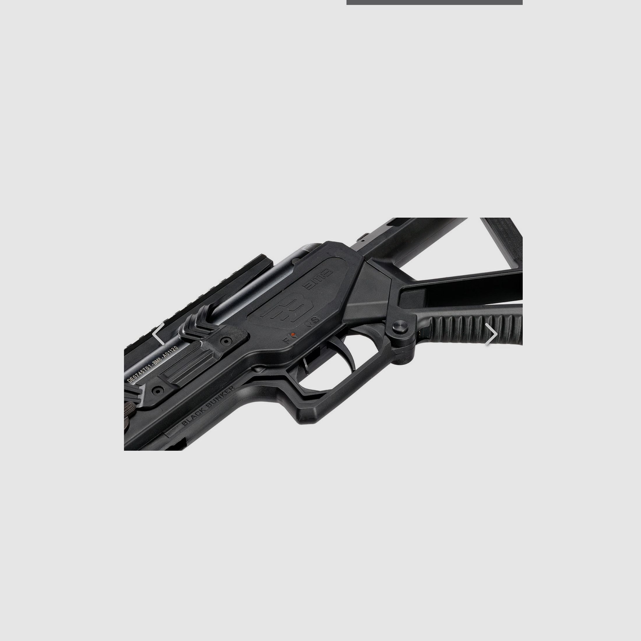 Black Bunker BM8 fucile ad aria compressa pieghevole Survival calibro 5,5 mm Diabolo nero -7,5 Joule