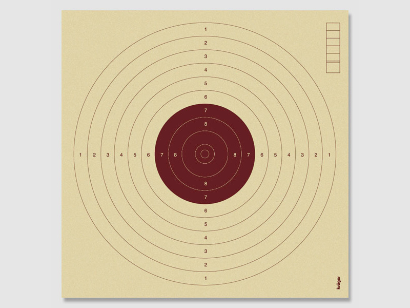 Krüger-Schießscheiben Lupi-Scheiben m.Nr. rot Schießscheiben