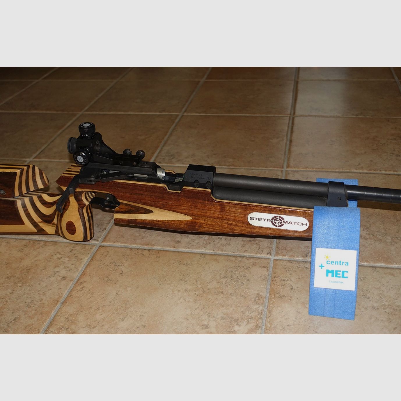 Steyr match rifle LG88 + 3 cartridges + filling adapter + rifle bag