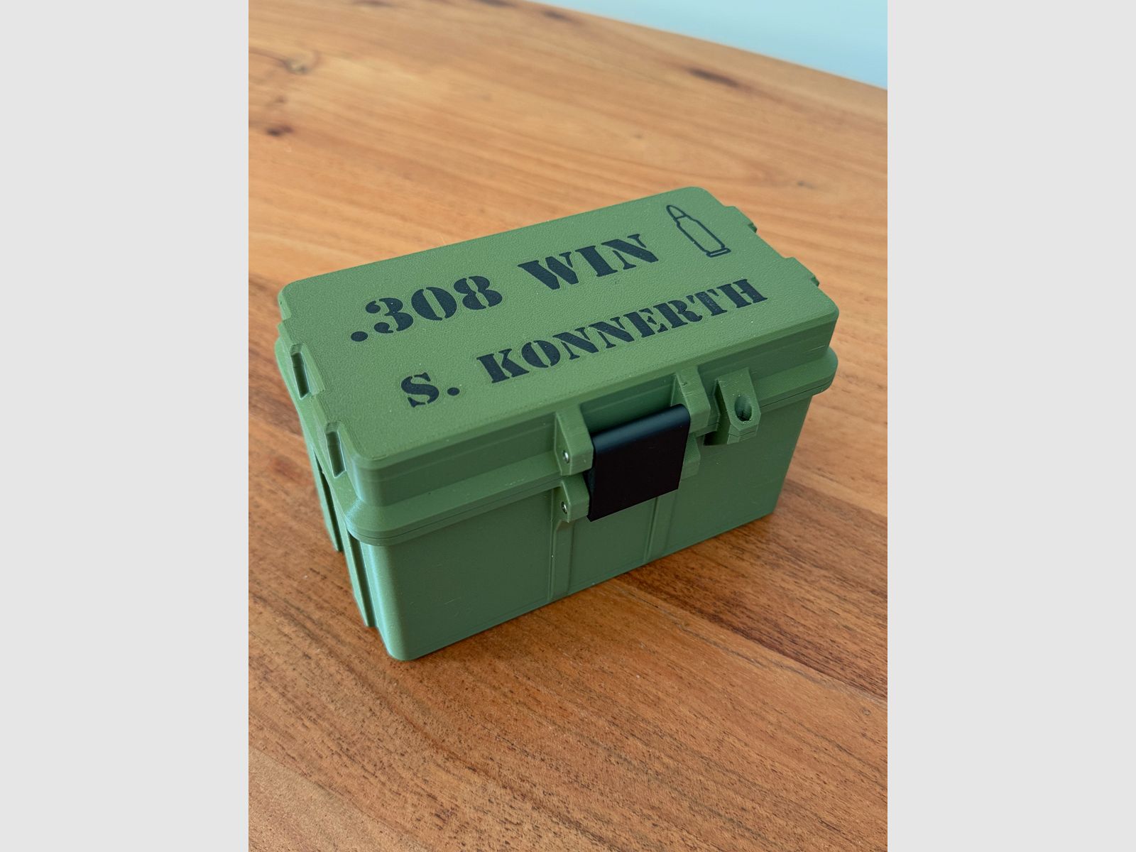Munitiekist .308 Ammo Box Patronen Herladen 50 Schoten personaliseerbaar afsluitbaar optioneel magnetisch & met RFID Chip voor data