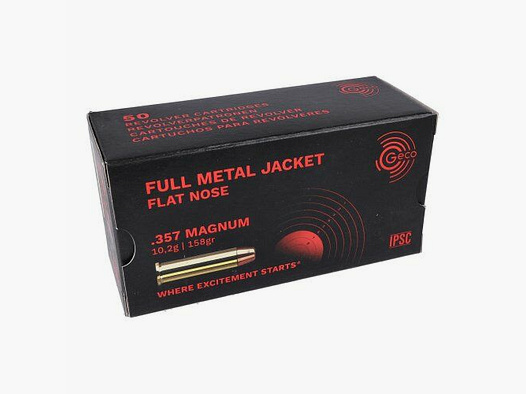 GECO Full Metal Jacket Flat Nose 158gr .357Magnum