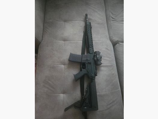 APS M4 12,5 Zoll KeyMod Spyder ASR-Series Vollmetall BlowBack S-AEG 6mm BB schwarz