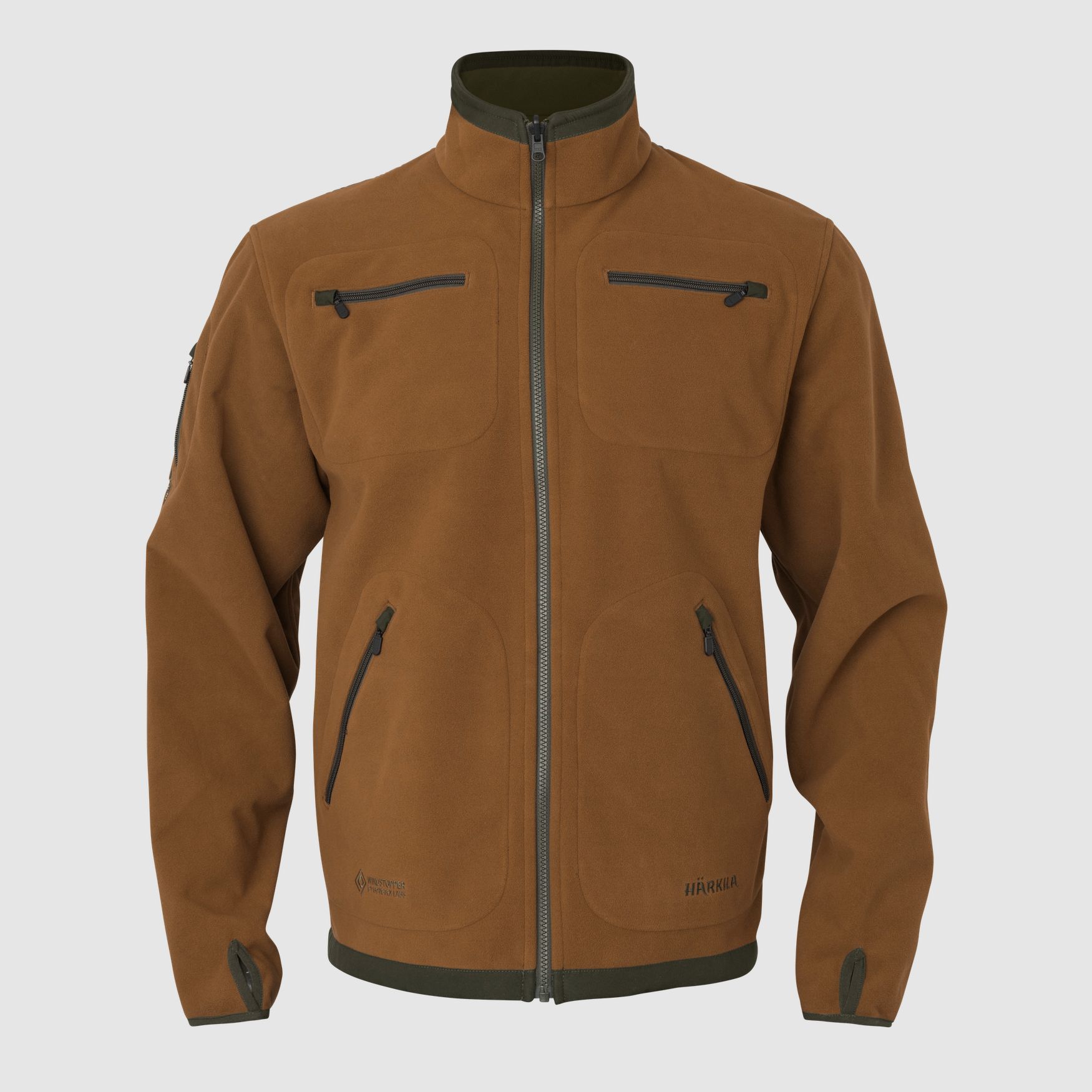 Kamko fleece Jacket Dark forest night/ rustique clay, afbeelding 3 van 4