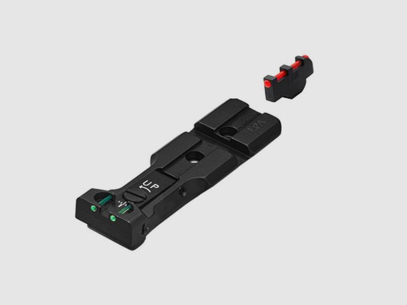 LPA Sights FIBER-Optic Green-Red with Picatinny for S&W Revolver, Black Finish