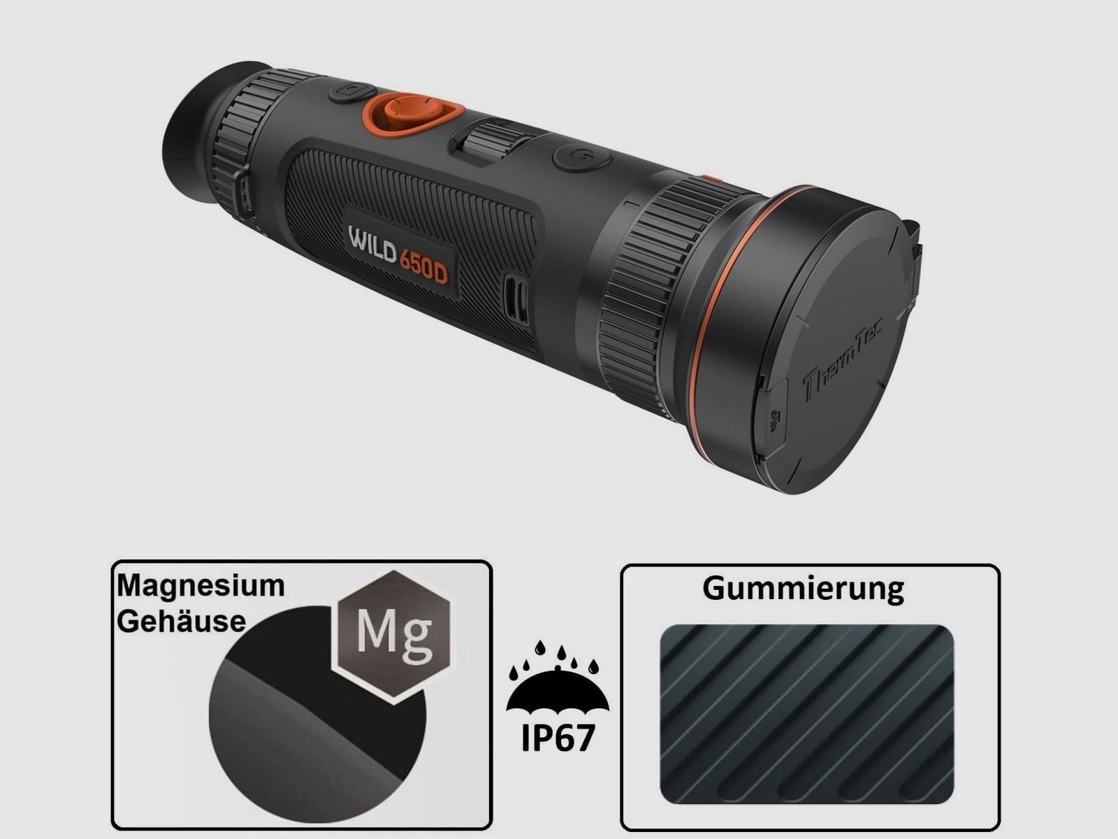 ThermTec WILD 650 D 25mm 50mm lens 640 x 512 pixels 30.6 m and 15.4 m field of view