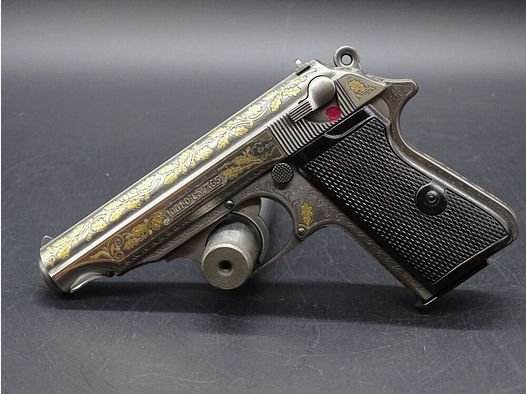 Walther PP DDR KKV 1001 Eichenlaubgravur in Gold Kaliber 7,65mm Brow. PP DDR KKV 1001
