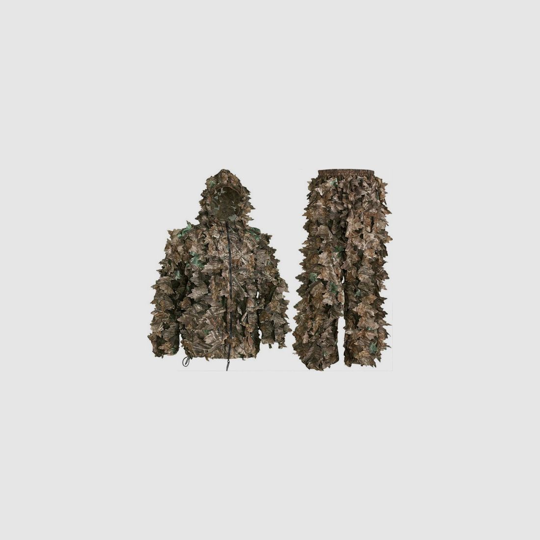 Delux 3-D Bltter CAMOUFLAGE Set WOOD berzieh-Tarnanzug Gre L