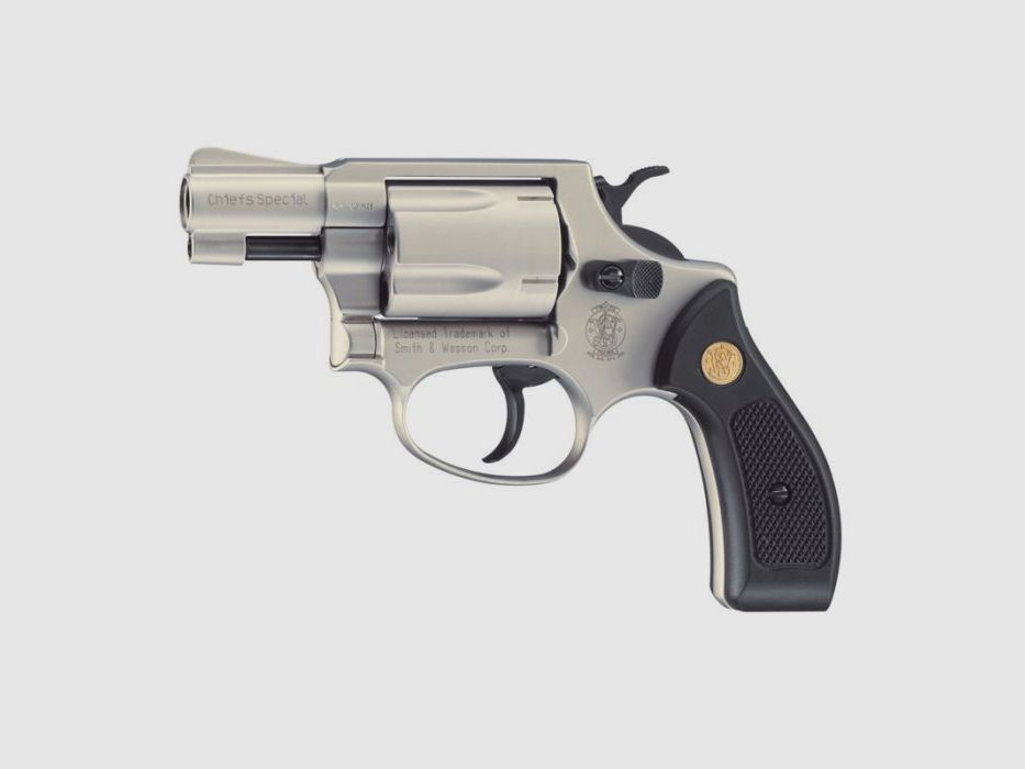 Smith & Wesson Gas Revolver Chiefs Special Nickel 9mm RK 5 Shots, image 1 of 2