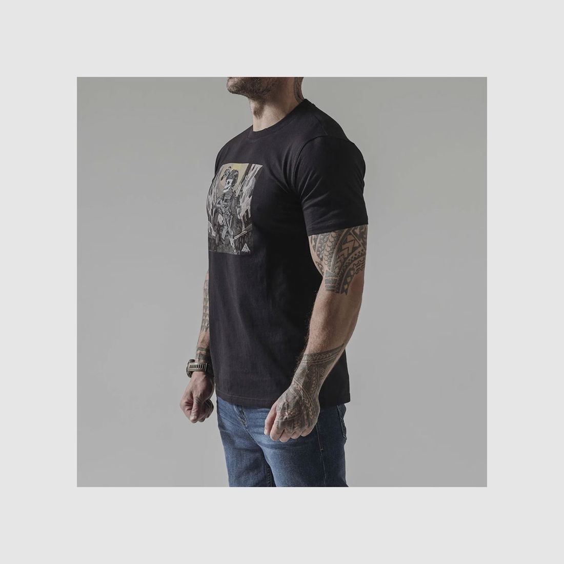 DIRECT ACTION – T-SHIRT DA SKELETON | Baumwolle | Schwarz, Bild 5 von 6