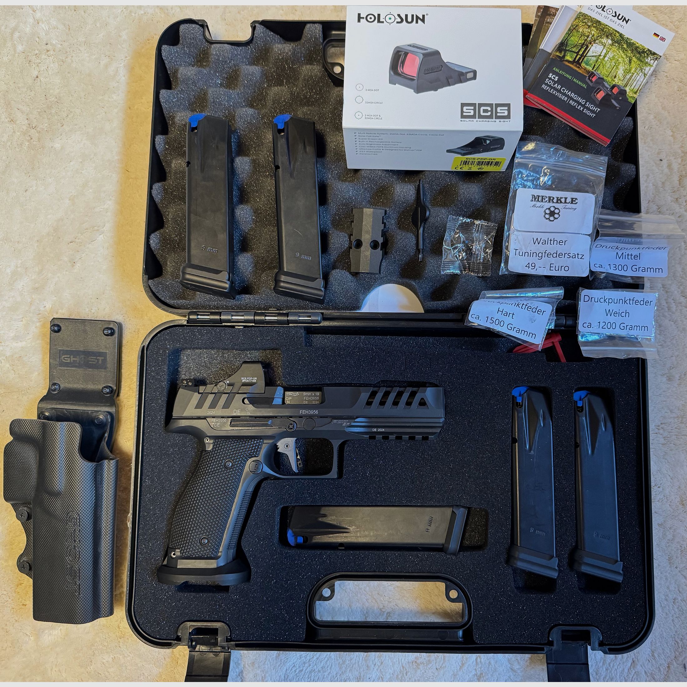 Walther PDP FullSize Match SteelFrame 5“ + Holosun + Holster + Triggertuning // Reserviert