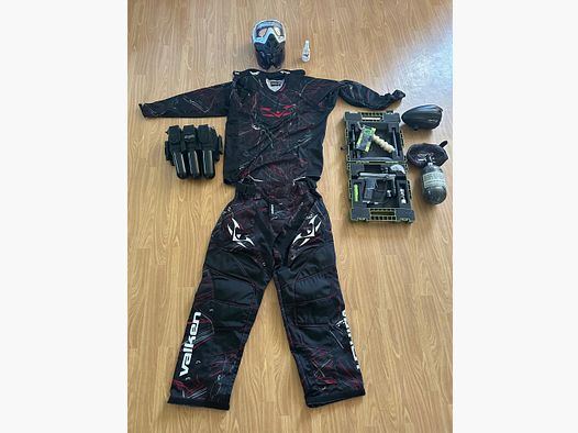 Paintball complete set – Planet Eclipse Etha, Dye Rotor, HP tank, mask & clothing