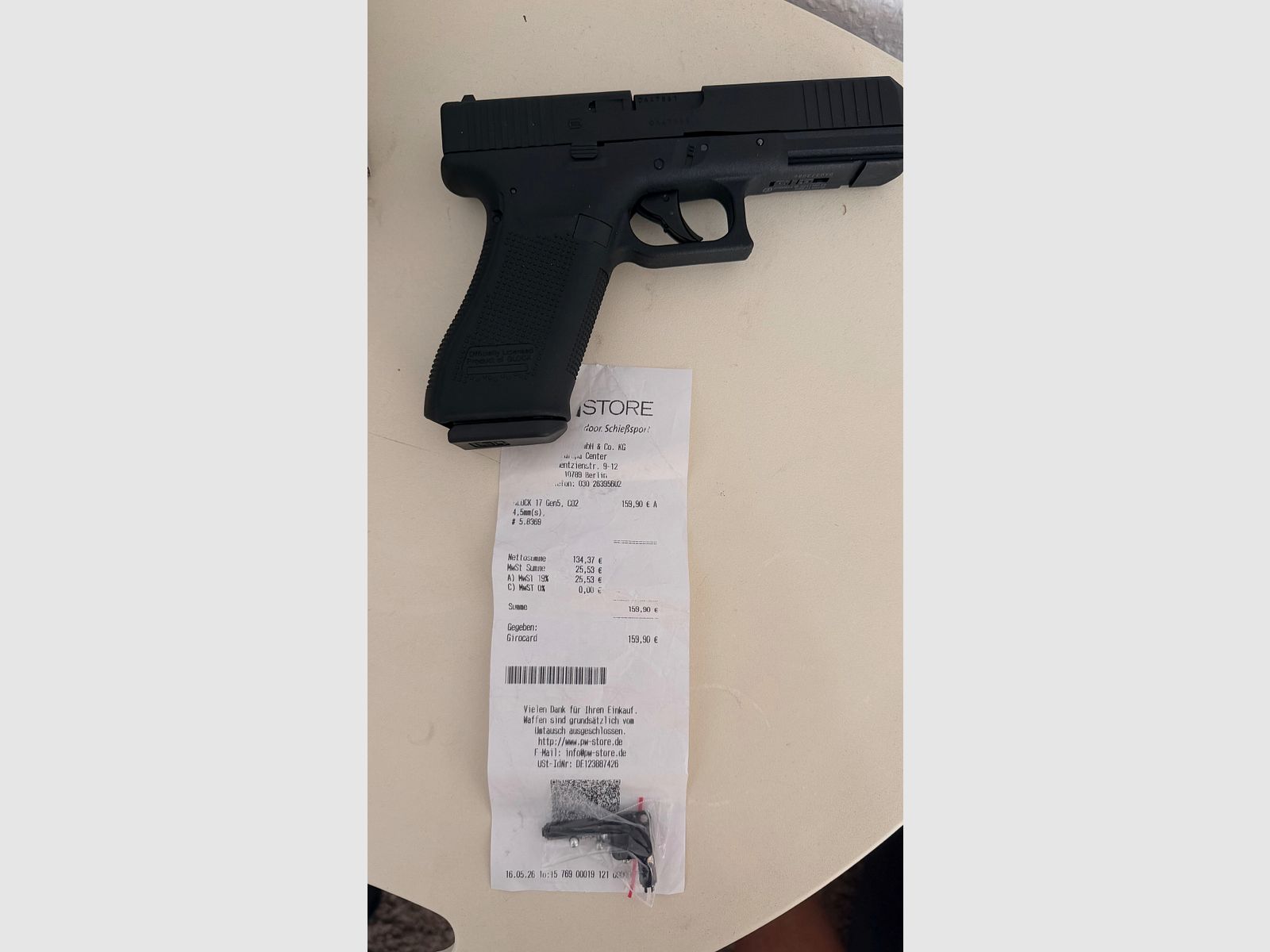 Umarex Glock 17 Gen5 CO₂ 4,5 mm BB Blowback – Comme neuf + OVP + Facture + 8 CO₂ + BBs