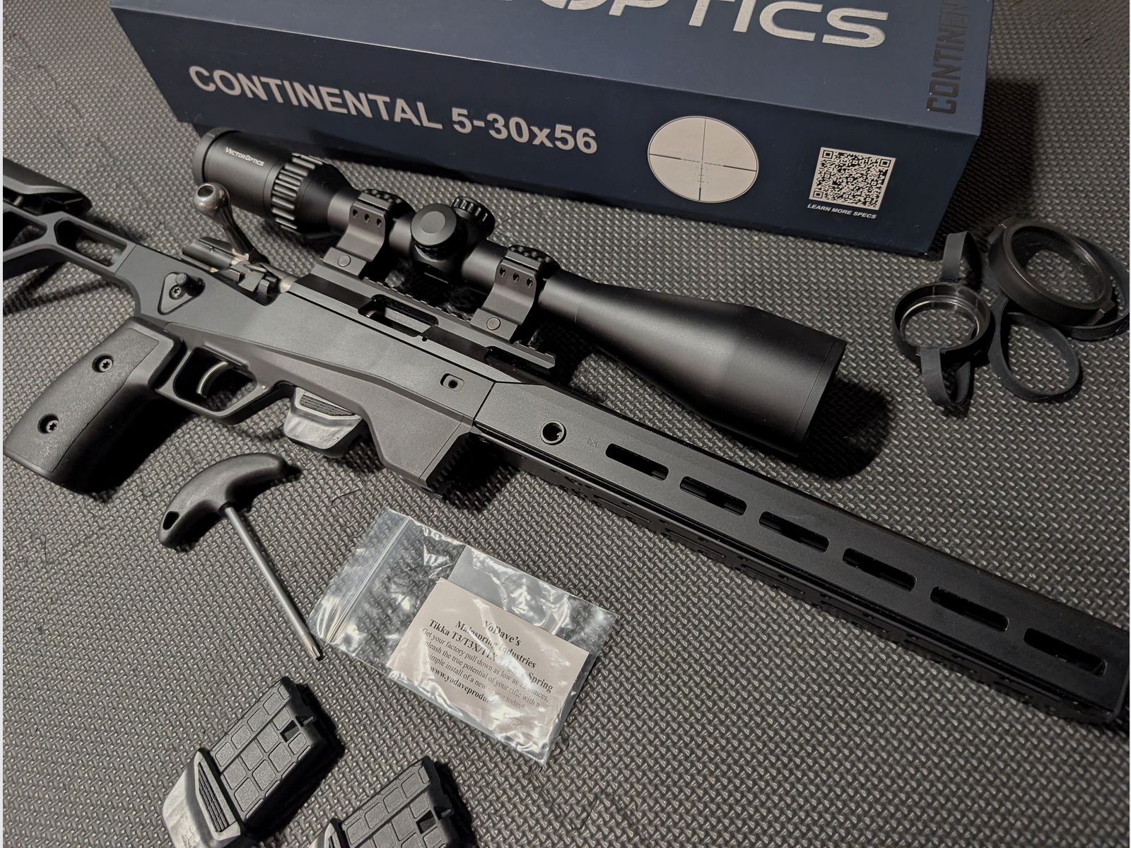 Tikka T1x ACE Target with Vector Optics Continental 5-30x56 SFP (including 3 magazines)