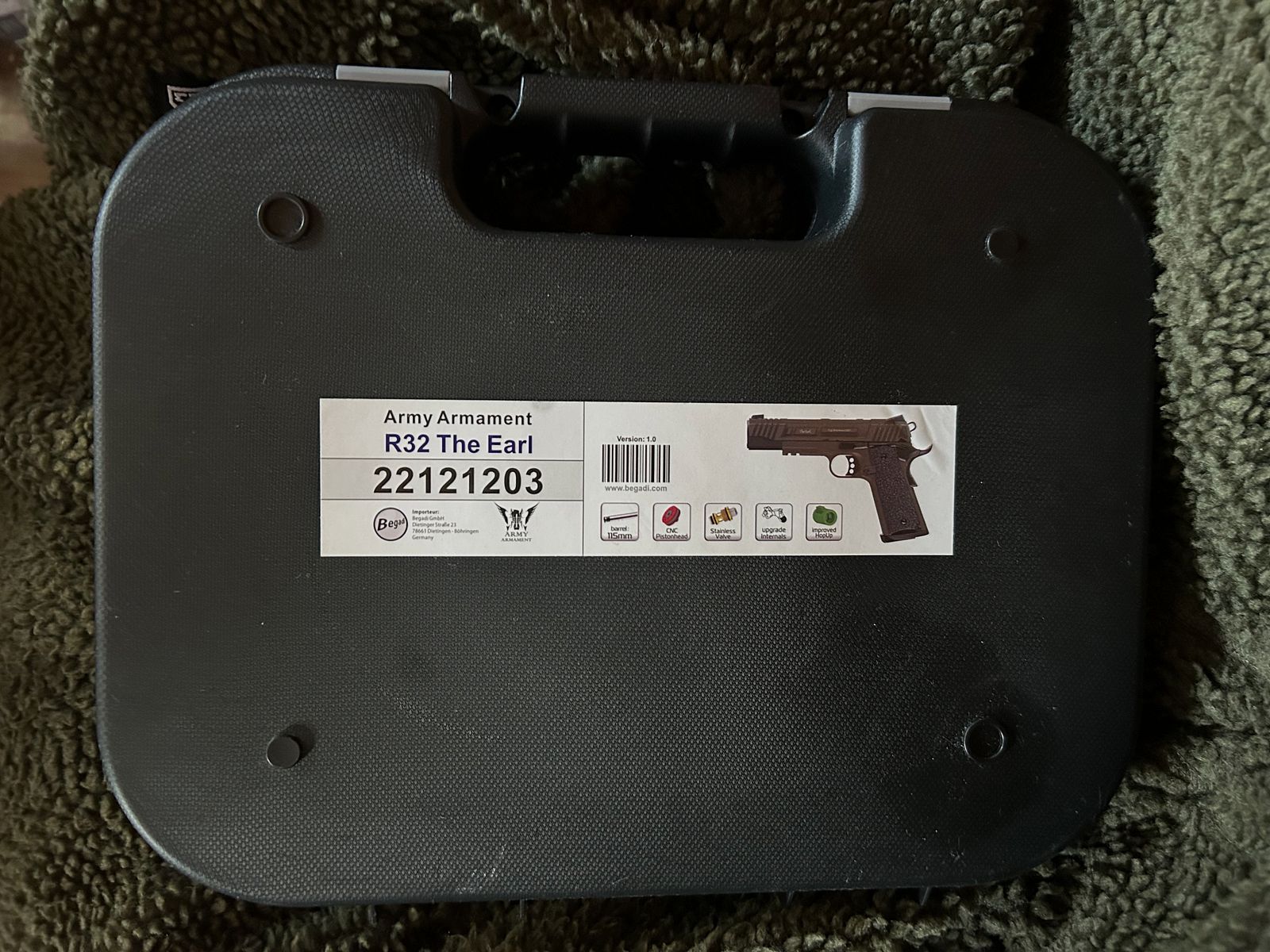 Armamento dell'esercito R32 Earl GBB "Versione speciale Begadi" -coyote-