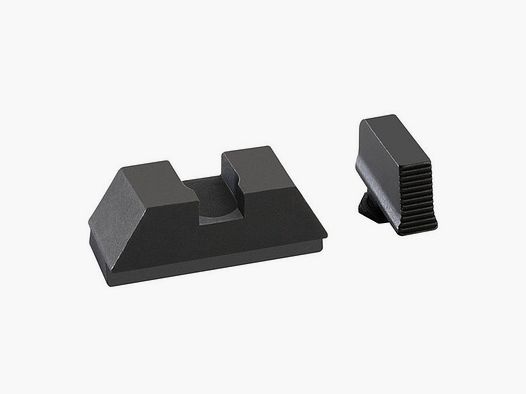 AMERIGLO TALL COMPATIBLE SERRATED SIGHT SET GLOCK® AMERIGLO 2L OPTIC COMP SIGHTS SERRATD FRONT .240″F /.315″R FOR GLOCK