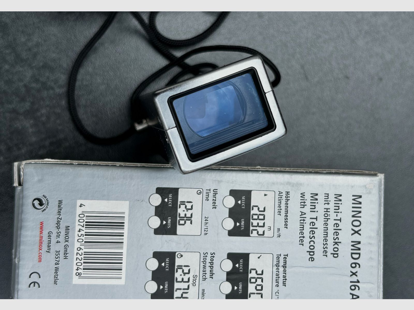 Monokular Minox MD 6x16A - Taschenteleskop mit integriertem Höhenmesser