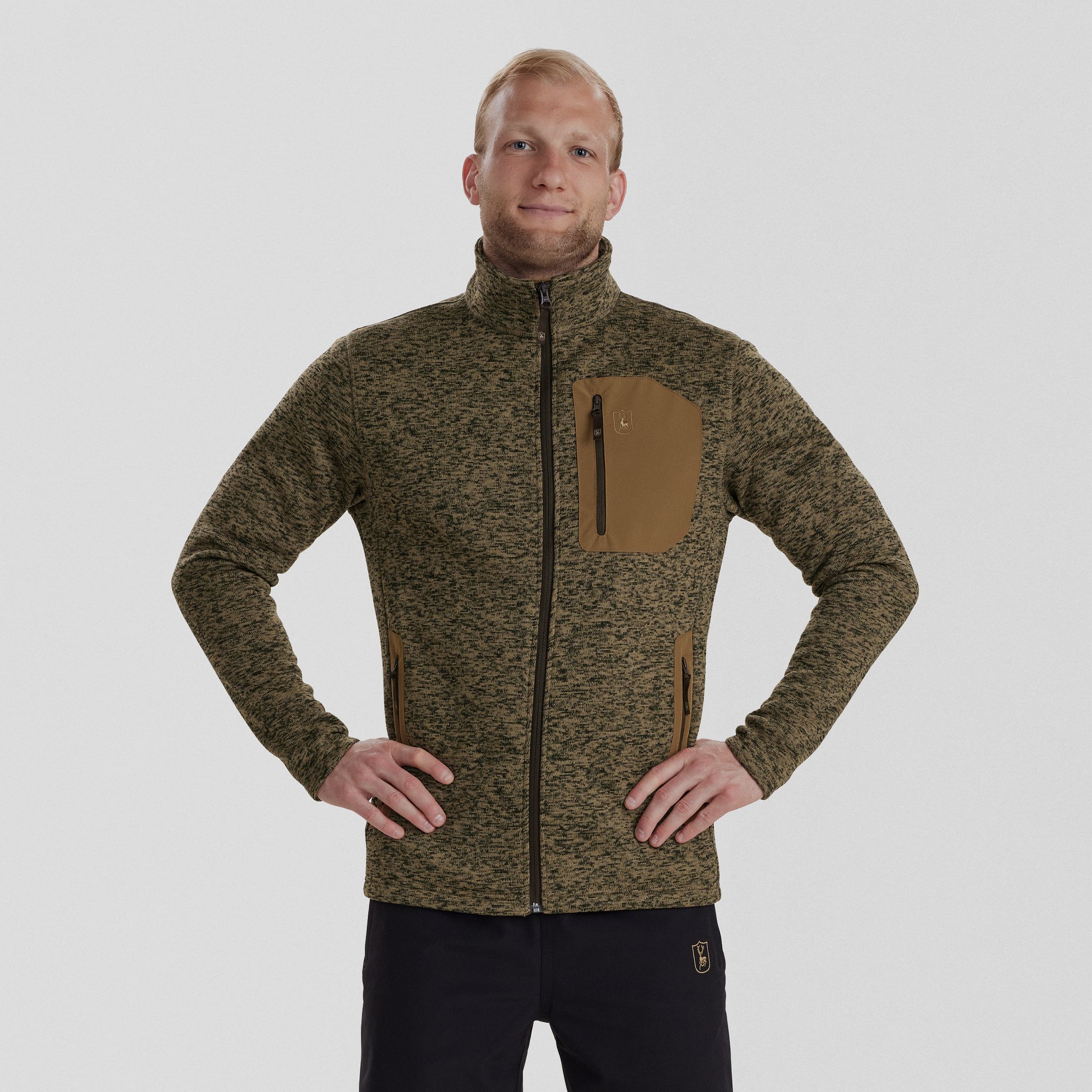 Sarek Strickjacke - Butternut melange – Größe: 3XL
