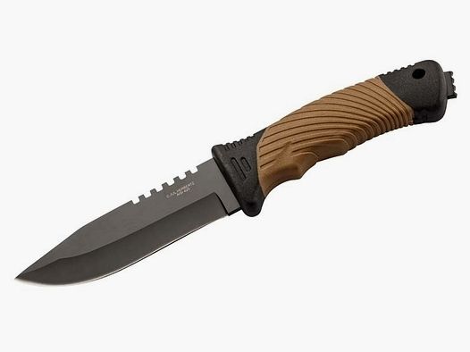 Cuchillo de cinturón Herbertz, mango de plástico/goma, funda de nylon con clip