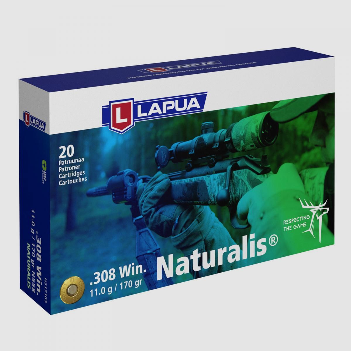 Lapua .308 Win. 170GR Naturalis 20 cartucce