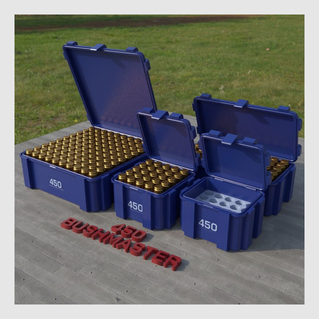 Filamelt Munitionsbox / Ammo Box .450 Bushmaster – Patronenbox ‘Klappdeckel’ – 20 / 25 / 50 / 100 Runden