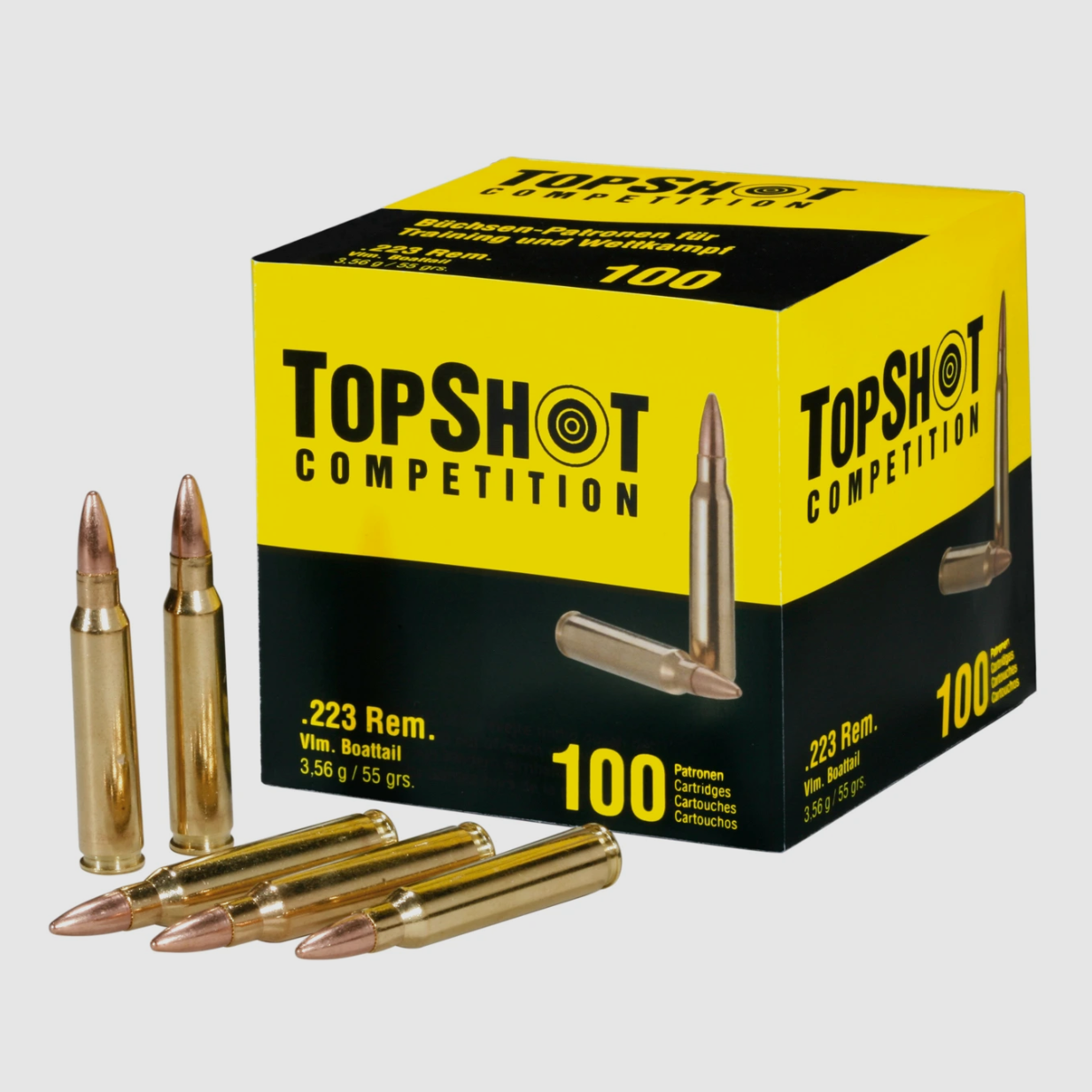 TopShot Comp .223Rem. FMJ 55gr – 100er