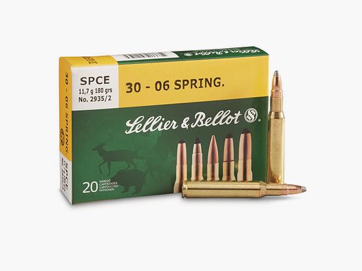 CAL. 30-06 SELLIER & BELLOT SPCE 180 GRANI confezione 20 Pz.