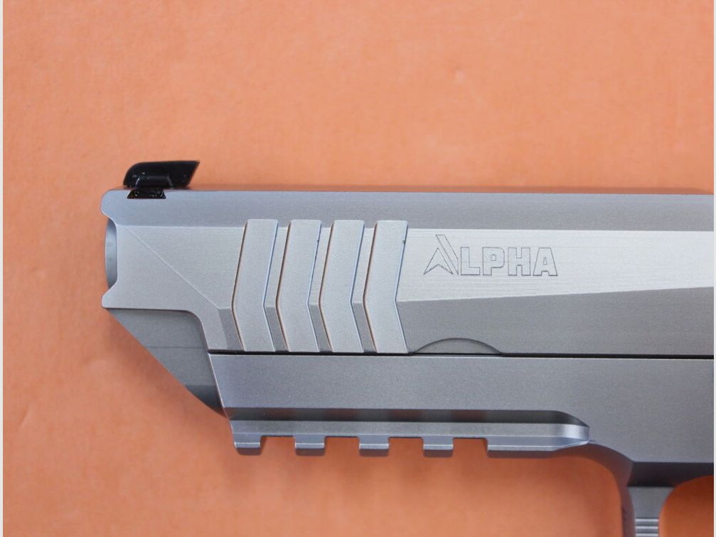 AREX Ha.Pistol 9mmLuger AREX ALPHA RACE WFORCE1 OR/ Optics Ready 5" Barrel/ Stainless/ 2 Spare Magazines