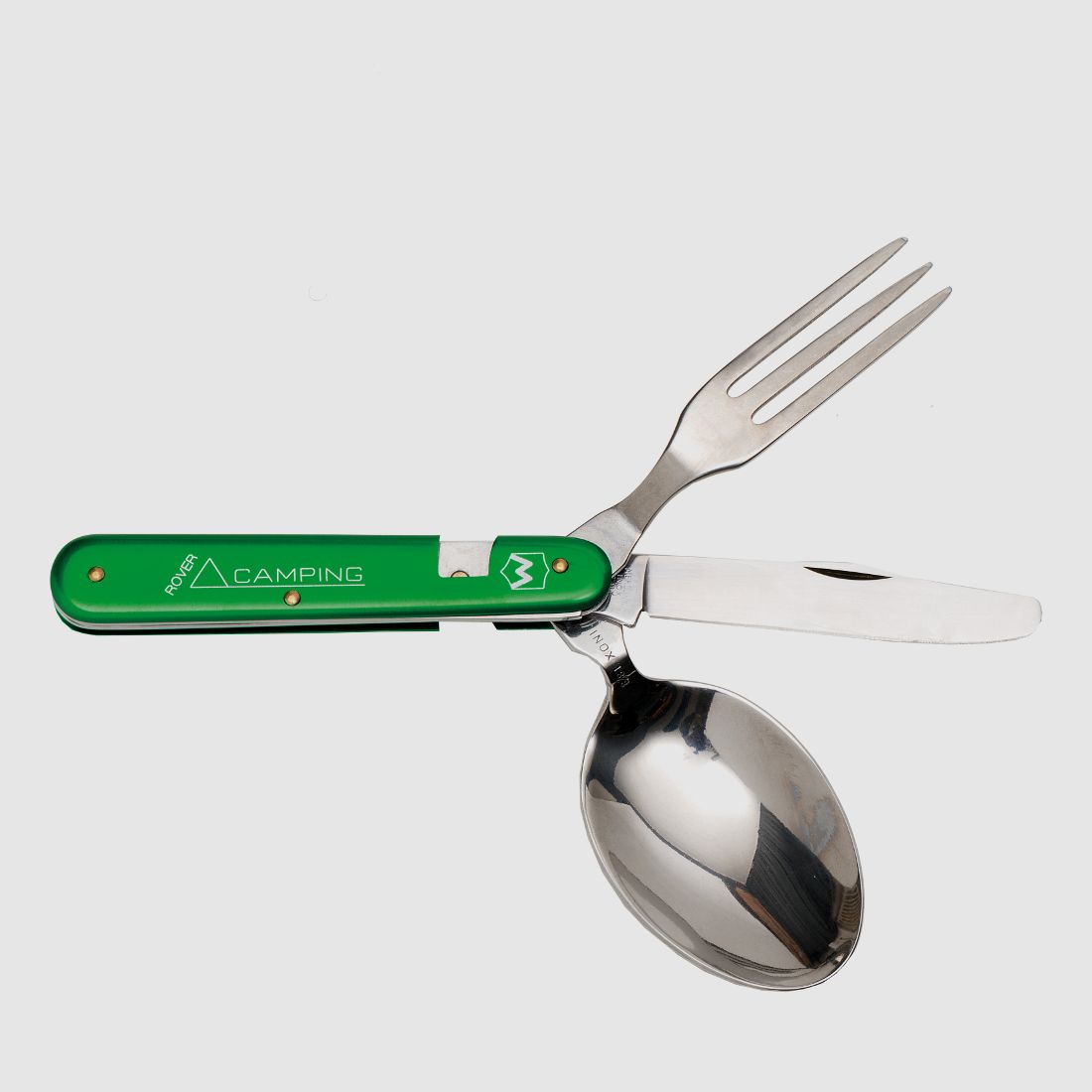 teilbares Camping-Besteck grn Messer Gabel Lffel Urlaub Reise