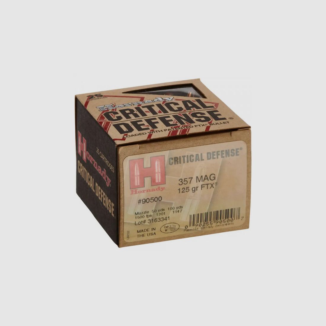 HORNADY CRITICAL DEFENSE - .357MAG - 125 GRS. - FTX - 20 ROUNDS