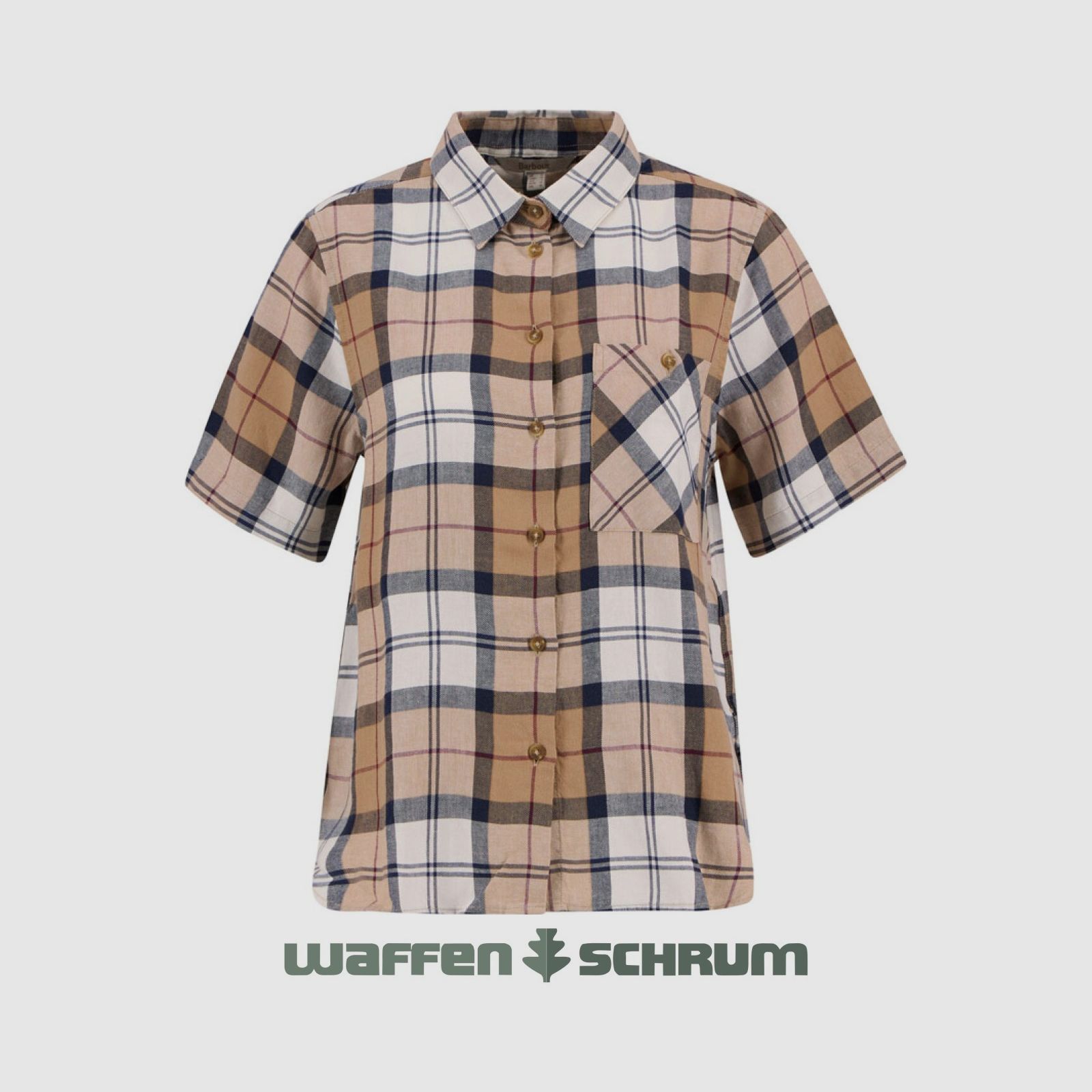Barbour Bluse Kurzarm Fern