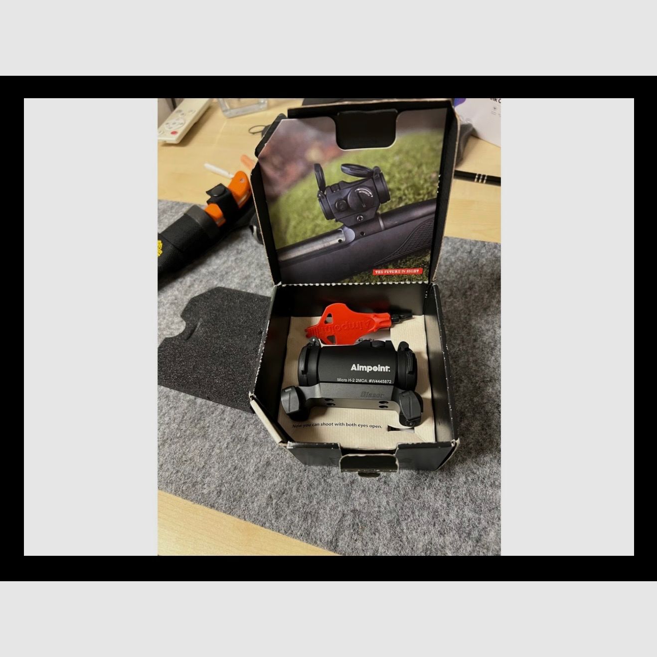 Driven hunt sight Aimpoint Micro H-2 2 MOA - red dot sight with Blaser saddle mount, image 3 of 5