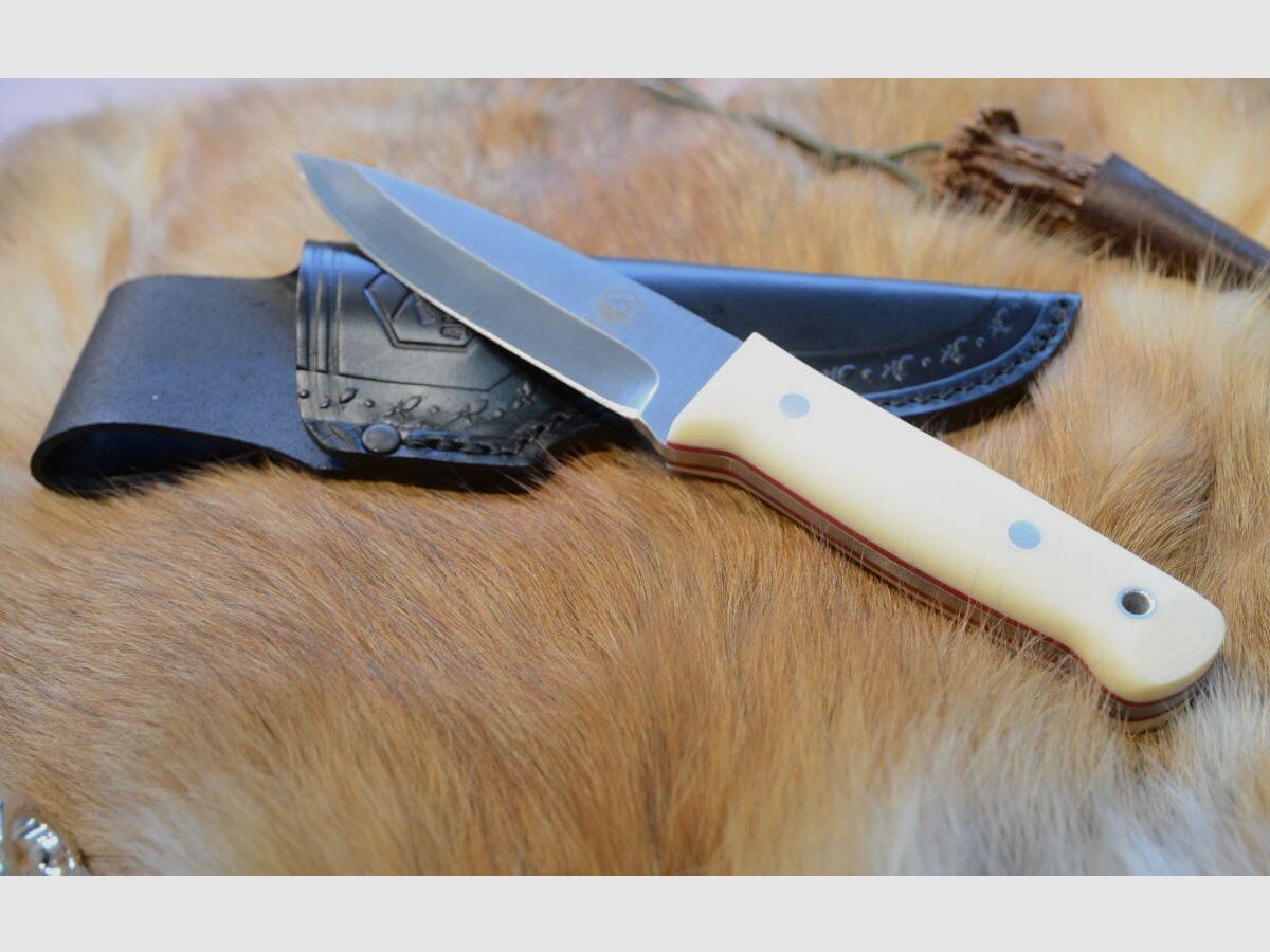 Couteau de chasse Alljagd en micarta ivoire, image 2 sur 6