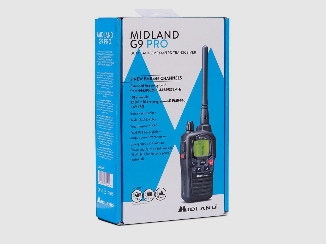 Talkie-Walkie Midland G9 PRO - Reichweite 14 km - 8 PMR446 Kanäle - Klare und Zuverlässige Kommunikation, Bild 5 von 6