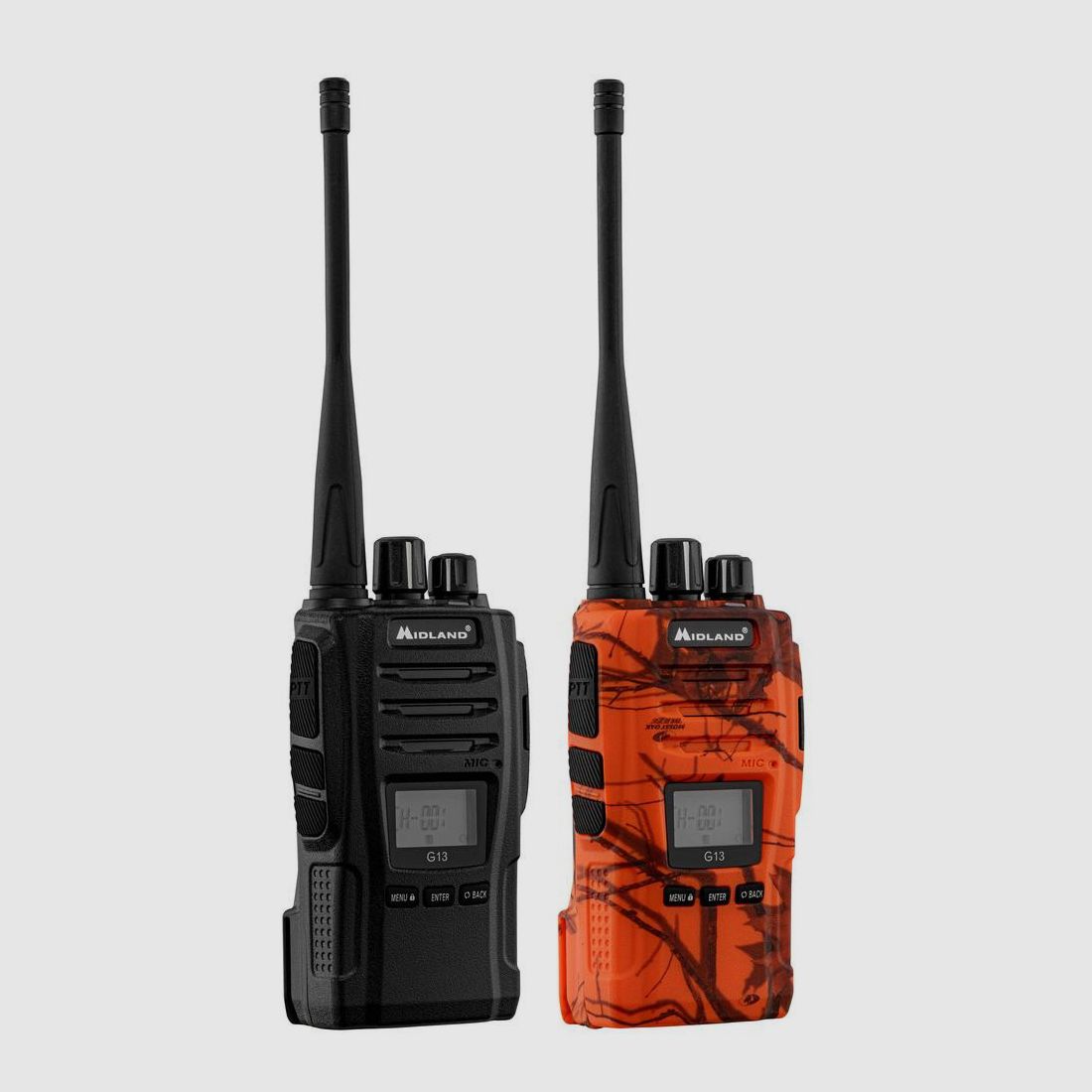 Walkie-Talkie Midland G13 Schwarz - Reichweite 12 km - IP67 wasserdicht - Zuverlässige Kommunikation im Freien, Bild 1 von 5