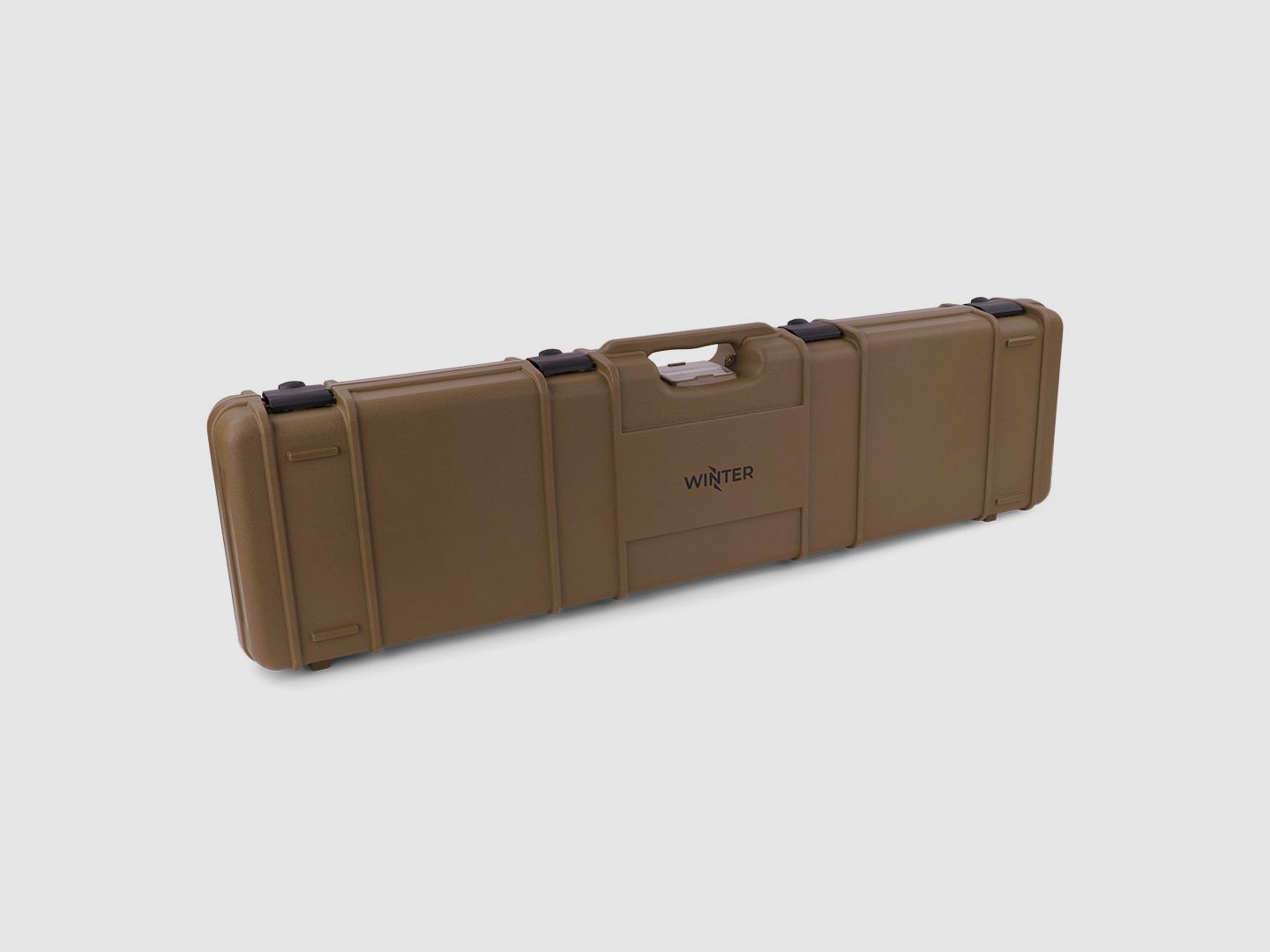 Winter Gewehrkoffer W11 117 cm für 1 Langwaffe – PP Kunststoff, 4 Push-Pull Verschlüsse, Raster (Coyote)