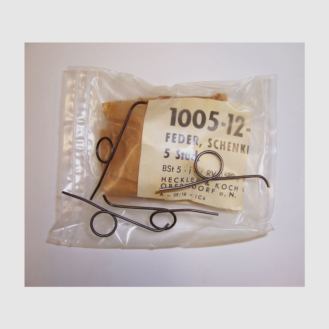 Feder, Schenkel, afvoer voor G3 NIEUW H&K Heckler und Koch GmbH Oberndorf a.N.