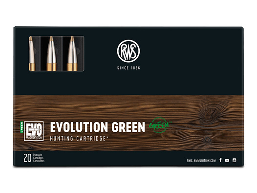 20 Schuss RWS 7x64 7 x 64 Evolution Green 127g 8,2g zuverlässig bis 270m BLEIFREI Munition JAGD 7mm