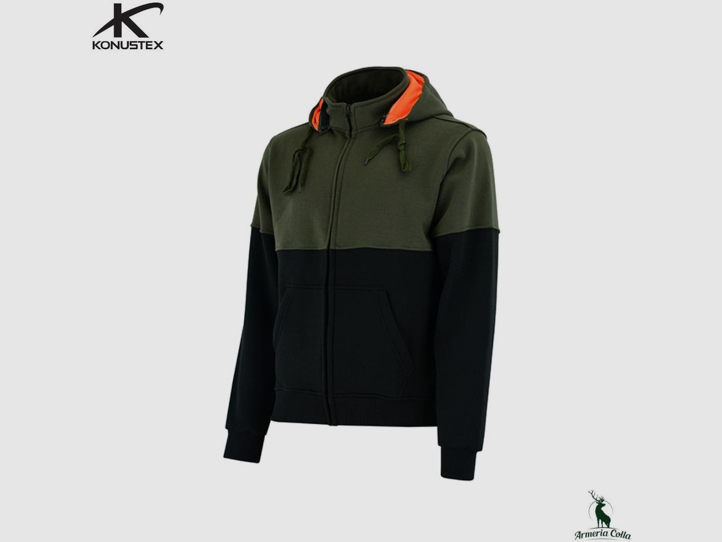 Konustex Pullover mod. Lyseo Bicolor col. Grün/Schwarz
