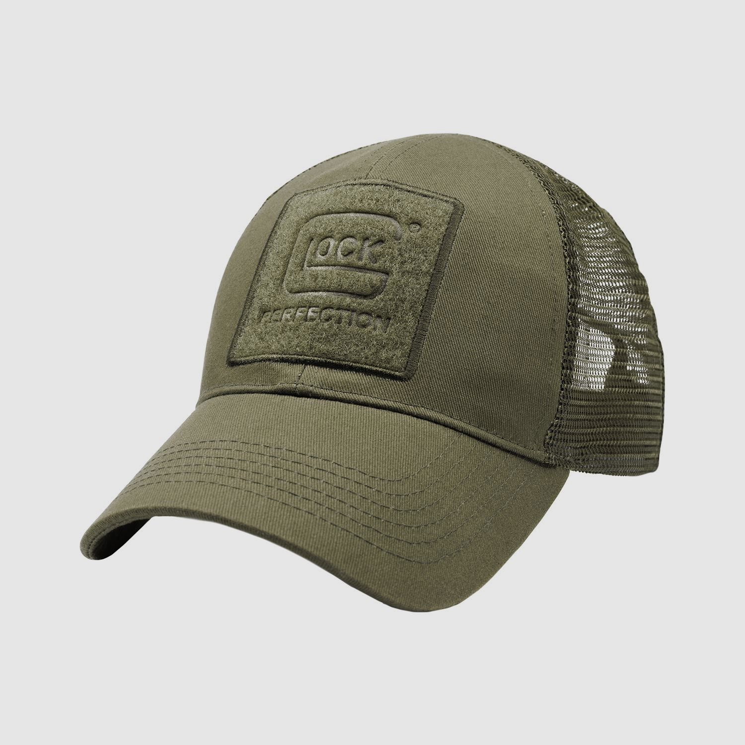 Cappello GLOCK "Tactical" - Mesh/Olive - Snapback, senza bottone