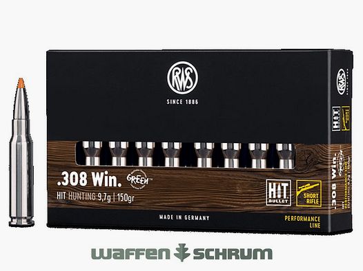 RWS .308Win HIT 9,7g - 150gr  Short Rifle