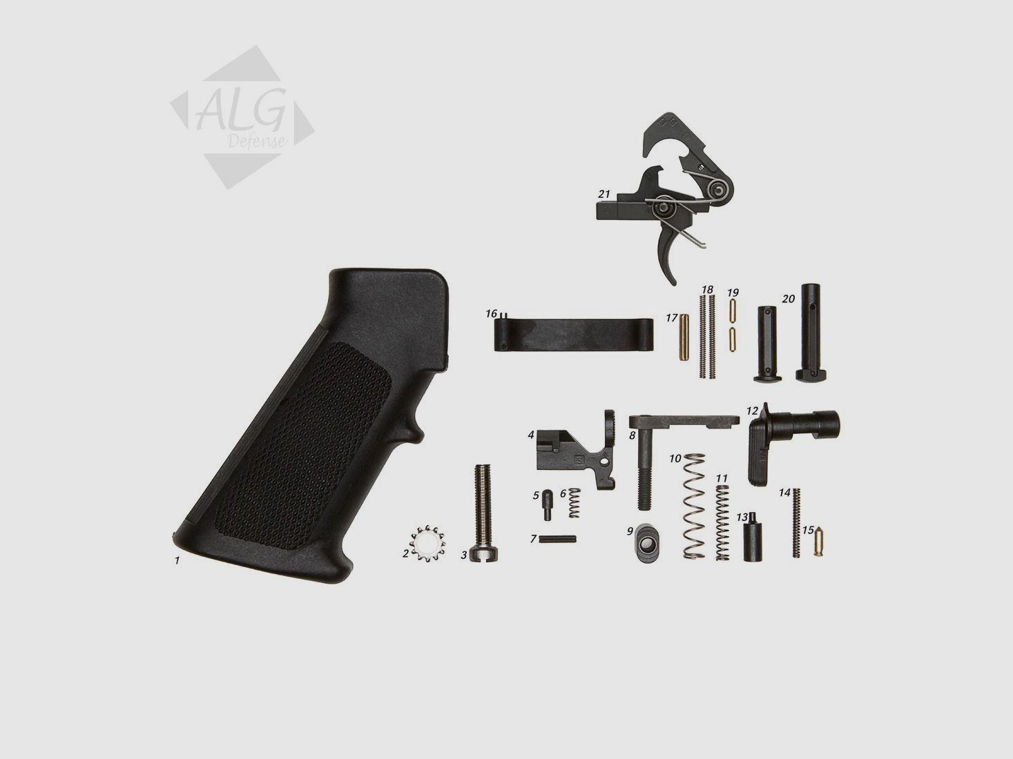 ALG DEFENSE AR15/M4 QMS Lower Parts Kit with Grip, Bild 1 von 2