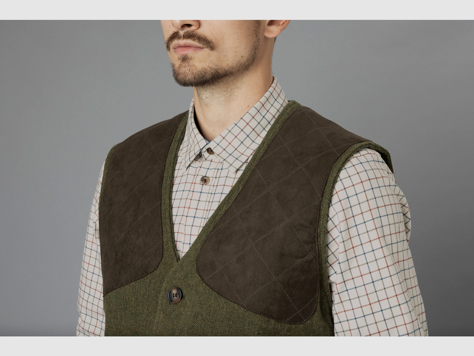 Seeland Hillside Tweed-Weste, moosgrün, Bild 5 von 7