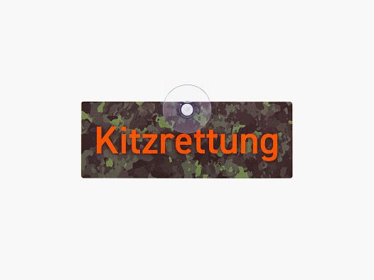 Autoschild met zuignap "Kitzredding" IV
