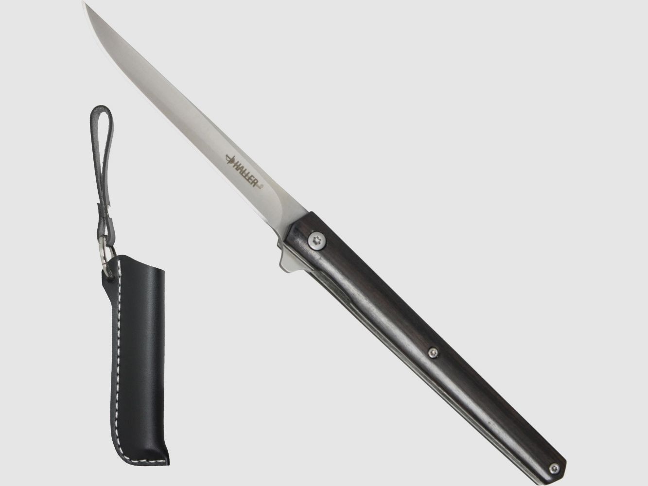 Gentlemen Taschenmesser mit Lederetui schlankes feines Messer