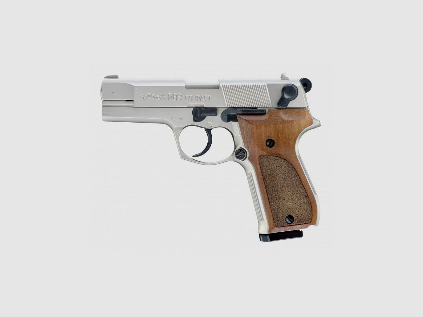 Pistolet Walther P88 Cal.9mm PAK - Nickel/Wood, image 1 sur 2