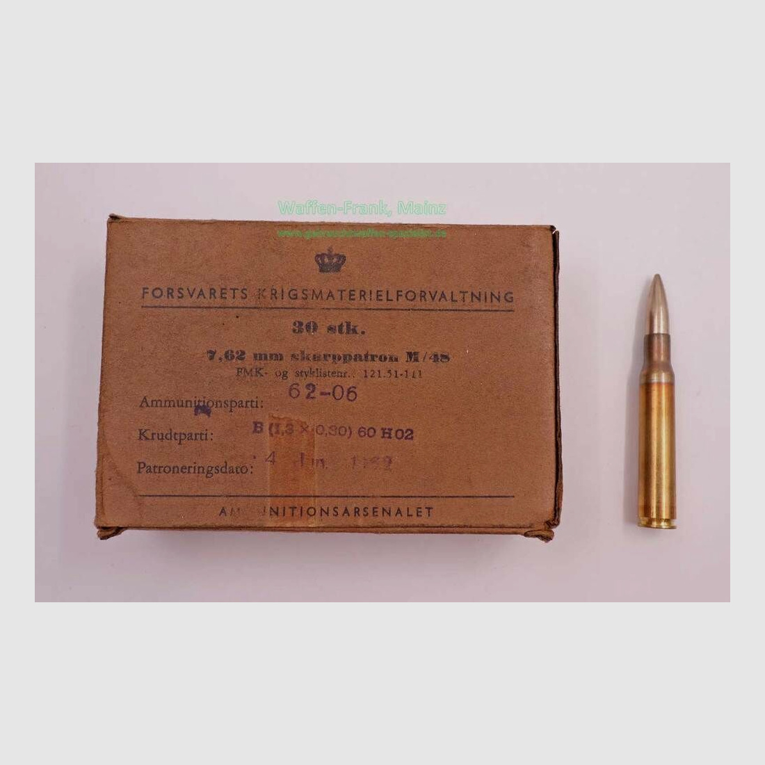 Dänisch unbekannt Büchsenpatrone